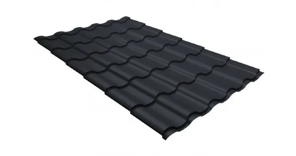 Металлочерепица кредо GL 0,5 GreenСoat Pural Matt RR 23 темно-серый (RAL 7024 мокрый асфальт) купить в Туране