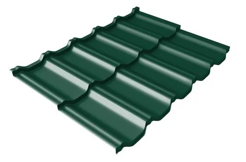 Металлочерепица модульная Квинта Uno Grand Line c 3D резом 0,45 PE RAL 6005 зеленый мох купить в Туране