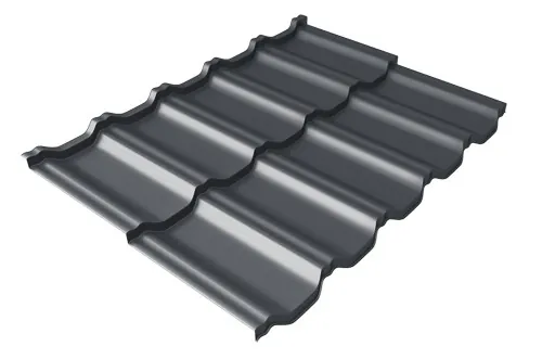 Металлочерепица модульная Квинта Uno Grand Line c 3D резом 0,5 Rooftop Matte RAL 7024 мокрый асфальт купить в Туране