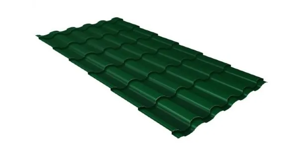 Металлочерепица кредо 0,5 Satin RAL 6005 зеленый мох купить в Туране