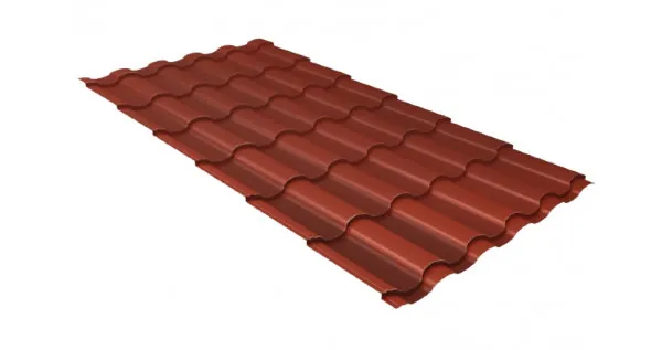 Металлочерепица кредо 0,5 Satin RAL 8004 терракота купить в Туране