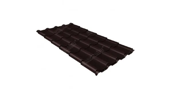 Металлочерепица камея 0,5 Satin RAL 8017 шоколад купить в Туране