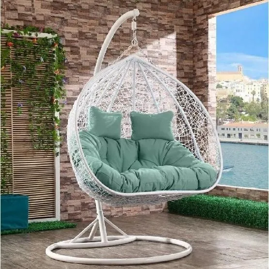 Кресло Подвесное из искусственного ротанга AFM-109A White/Green купить в Туране