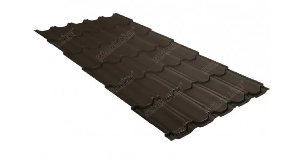 Металлочерепица квинта плюс 0,5 GreenCoat Pural Matt RR 32 темно-коричневый (RAL 8019 серо-коричневый) купить в Туране