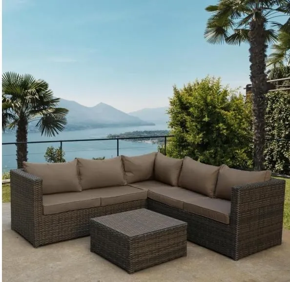 Комплект мебели AFINA плетеной из иск. ротанга YR825A Brown/Beige купить в Туране