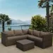 Комплект мебели AFINA плетеной из иск. ротанга YR825A Brown/Beige купить в Туране