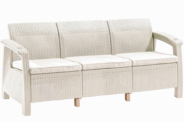 Трёхместный диван  Yalta Sofa 3 Seat белый купить в Туране