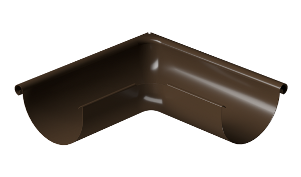 Угол внешний 90° D125 Döcke STAL PREMIUM Каштан, (RAL 8017) купить в Туране