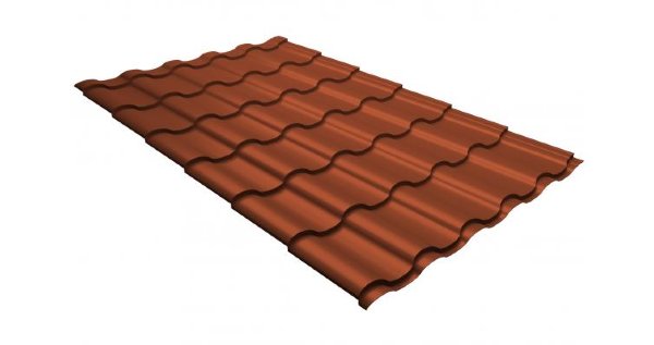 Металлочерепица кредо GL 0,5 GreenСoat Pural RR 750 кирпично-красный (RAL 8004 терракота) купить в Туране