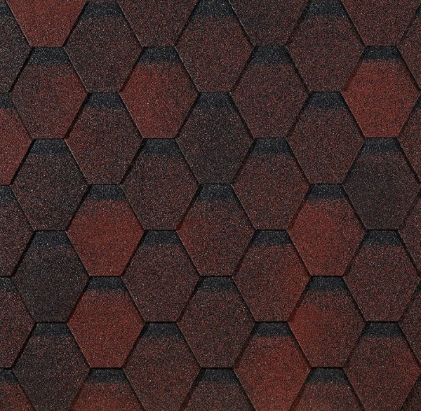 Гибкая черепица EURASIA Docke, Коллекция ШЕСТИГРАННИК Красный купить в Туране