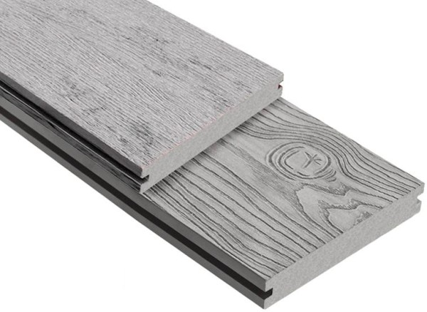 Террасная доска ДПК Outdoor 3D полнотелая STORM/OCEAN GREY серая микс купить в Туране
