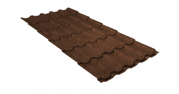 Металлочерепица квинта плюс 0,45 Safari Twincolor Brown купить в Туране