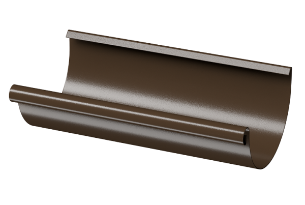 Желоб полукруглый D125 3 м Döcke STAL PREMIUM Каштан, (RAL 8017) купить в Туране