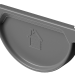 Заглушка желоба D125 Döcke STAL PREMIUM Графит, (RAL 7024) купить в Туране