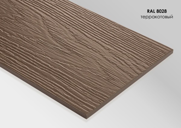Фиброцементный сайдинг Fibra Plank Терракотовый / RAL 8028 купить в Туране
