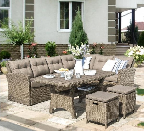 Комплект мебели AFINA плетеной из иск. ротанга AFM-307B Beige купить в Туране