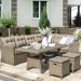 Комплект мебели AFINA плетеной из иск. ротанга AFM-307B Beige купить в Туране