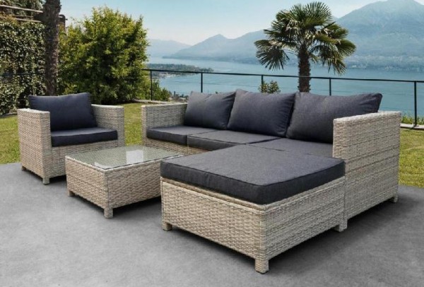 Комплект мебели AFINA плетеной из иск. ротанга YR821G Grey/Grey купить в Туране