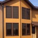 Фиброцементный сайдинг Latonit Красное дерево (RAL 8001/8008) купить в Туране