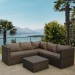 Комплект мебели AFINA плетеной из иск. ротанга YR825A Brown/Beige купить в Туране