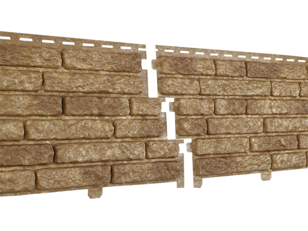 Фасадная панель Ю-пласт Стоун Хаус Кварцит Тёмно-бежевый купить в Туране