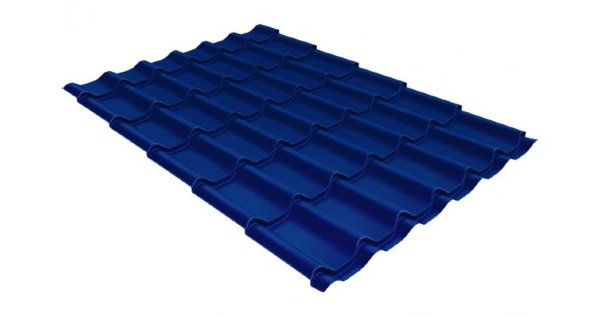 Металлочерепица классик 0,5 Satin RAL 5005 сигнальный синий купить в Туране