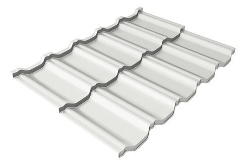 Металлочерепица модульная Квинта Uno Grand Line c 3D резом 0,5 Satin RAL 9003 сигнальный белый купить в Туране