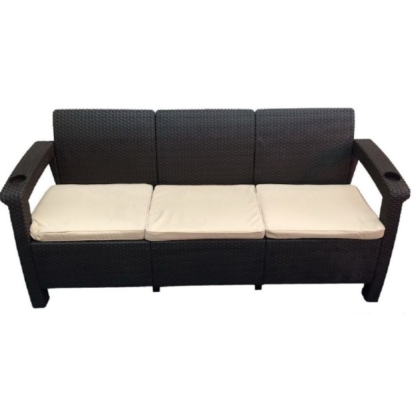 Трёхместный диван  Yalta Sofa 3 Seat венге купить в Туране