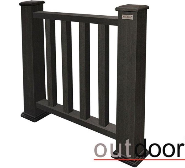 Ограждение из ДПК Outdoor Классик 3D STORM чёрный купить в Туране
