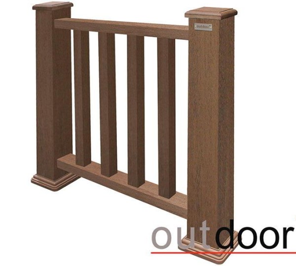 Ограждение из ДПК Outdoor Классик 3D STORM коричневый микс купить в Туране