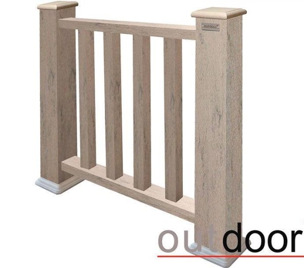Ограждение из ДПК Outdoor Классик 3D STORM серый микс купить в Туране