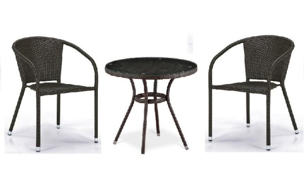 Комплект плетеной мебели AFINA из иск. ротанга Асоль-7 T282ANT/Y137C-W53 Brown 2Pcs купить в Туране