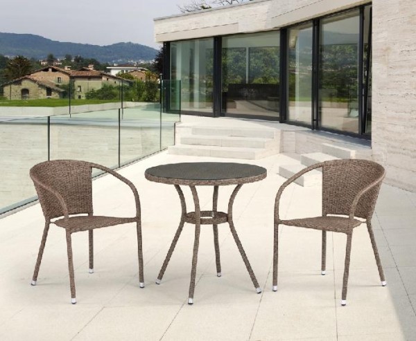 Комплект плетеной мебели AFINA из иск. ротанга T282ANT/Y137C-W56 Light Brown 2Pcs купить в Туране