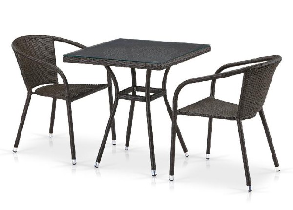 Комплект плетеной мебели AFINA из иск. ротанга T282BNT/Y137C-W53 Brown 2Pcs купить в Туране