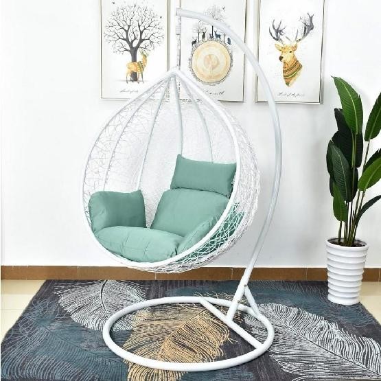 Кресло Подвесное из искусственного ротанга AFM-168A-L White/Green купить в Туране