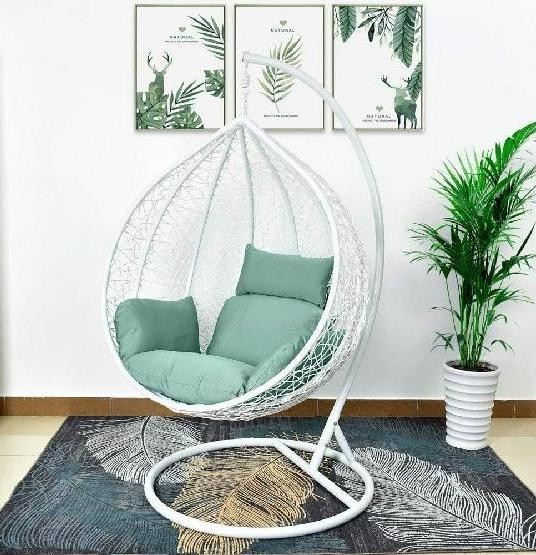 Кресло Подвесное из искусственного ротанга AFM-168A-XL White/Green купить в Туране