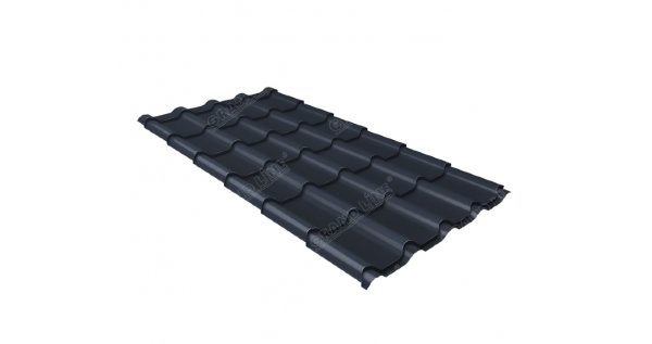 Металлочерепица камея 0,5 Satin RAL 7024 мокрый асфальт купить в Туране