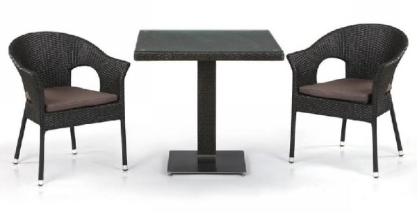 Комплект плетеной мебели AFINA из иск. ротанга T605SWT/Y79A-W53 Brown 2Pcs купить в Туране