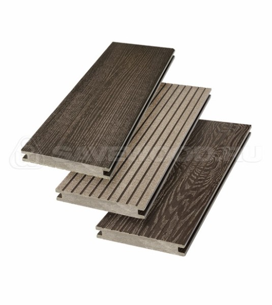 Террасная доска SW Fraxinus (R) полнотелая «SaveWood» Темно-коричневый купить в Туране