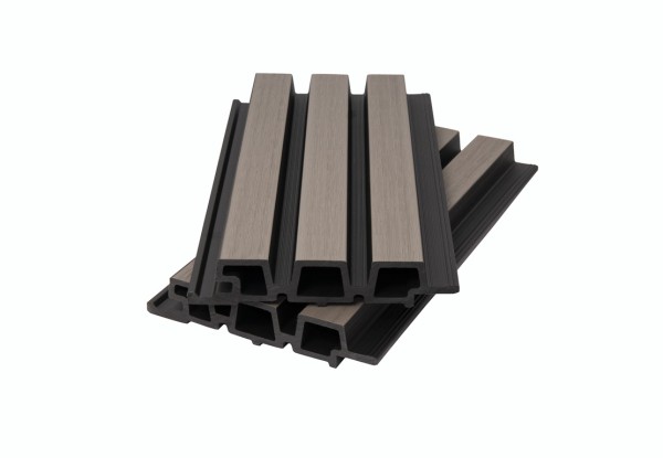 Фасадная панель брусковая двухцветная co-extrusion, snow mix купить в Туране