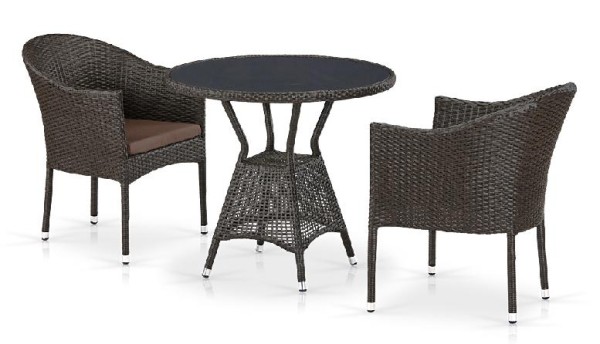 Комплект плетеной мебели AFINA из иск. ротанга T707ANS/Y350-W53 Brown 2Pcs купить в Туране