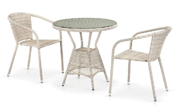 Комплект плетеной мебели AFINA из иск. ротанга T705ANT/Y137C-W85 Latte 2Pcs купить в Туране