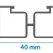 Лага алюминиевая KRONEX 40x15x3000 мм опорная Slim купить в Туране
