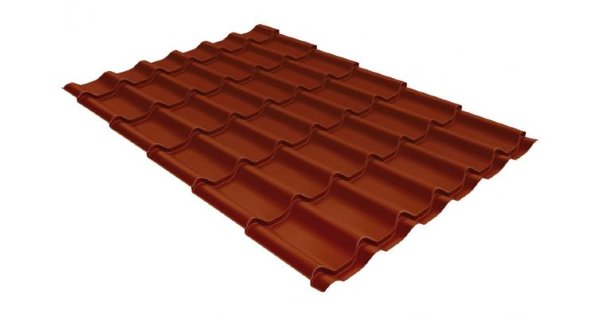 Металлочерепица классик 0,5 Satin RAL 8004 терракота купить в Туране