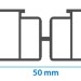 Лага алюминиевая KRONEX 50x25x3000 мм несущая купить в Туране