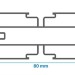 Лага алюминиевая KRONEX 80x40x3000 мм конструктивная купить в Туране