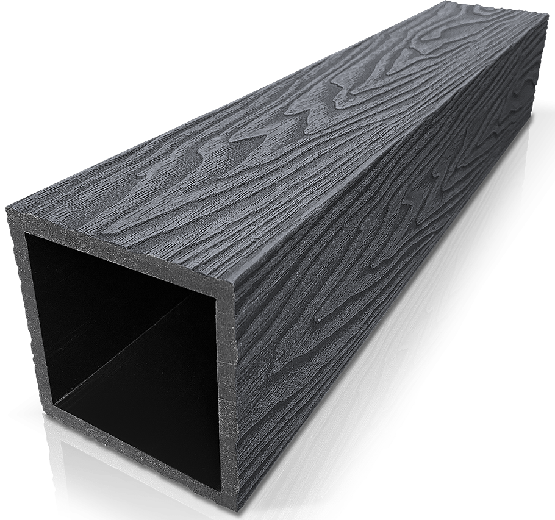 Столб ДПК 3D GardenParkett фактура дерева Графит купить в Туране