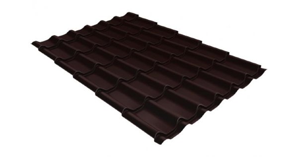 Металлочерепица классик 0,5 Satin RAL 8017 шоколад купить в Туране