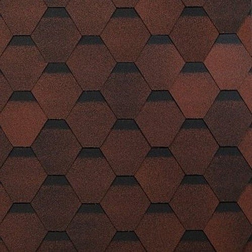 Гибкая черепица Shinglas, коллекция Оптима – Красный купить в Туране