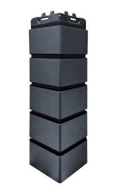 Угол Grand Line состаренный кирпич премиум Графит (шов RAL 9005)